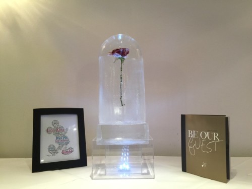 Beauty and the Beast Red Rose Suspended in Dome