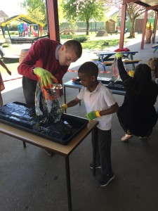Ice sculpting with the Kids at Ton-Yr-Ywen Primary School
