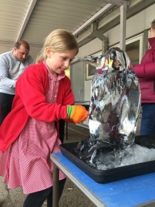 Ice sculpting with the Kids at Ton-Yr-Ywen Primary School