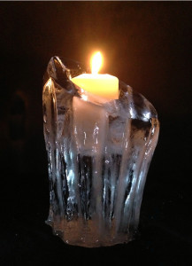 Melted Wax Candle Holder 